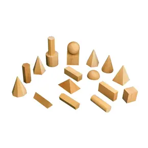 1010340/2 Set geometrijskih tijela u drvenoj kutiji