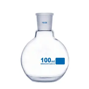 2064020/3 Staklena tikvica ravno dno 100 ml