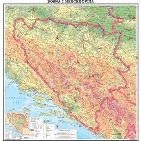 Bosna i Hercegovina, fizička 1:300 000
