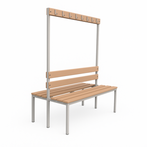 Dvostrana garderobna klupa sa vješalicom  150 cm SGK TEH
vxšxd 170x150x80cm