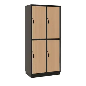 Garderobni ormari za škole -drveni viši
GO-TEH DV 4 
broj vrata po visini 4,
 vxšxd 180x60x50cm