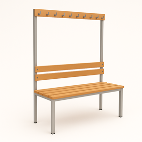 Jednostrana garderobna klupa sa vješalicom 150 cm SGK TEH 
vxšxd 170x150x40cm