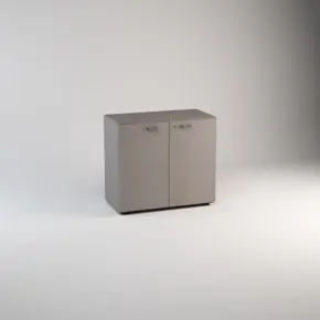 Niska polica za knjige, dvoja drvena vrata u boji, s bravom 90 x 46,3 x V. 81,5 cm