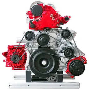 Presjek - dizelski DOHC common rail motor,  1/2 prerez