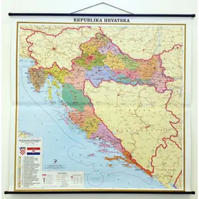 Republika Hrvatska -  administrativna podjela Hrvatske 1:500 000