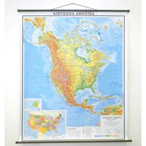 Sjeverna Amerika, fizička 1:10 000 000 