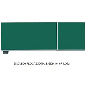 Školska ploča za montažu na zid s preklopom 100x100 s krilom na preklop